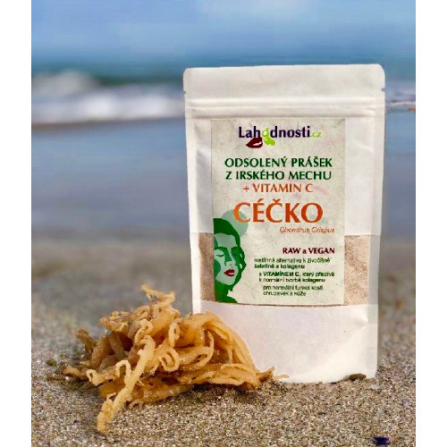CÉČKO - ODSOLENÝ PRÁŠEK Z IRSKÉHO MECHU + VITAMÍN C, 70G