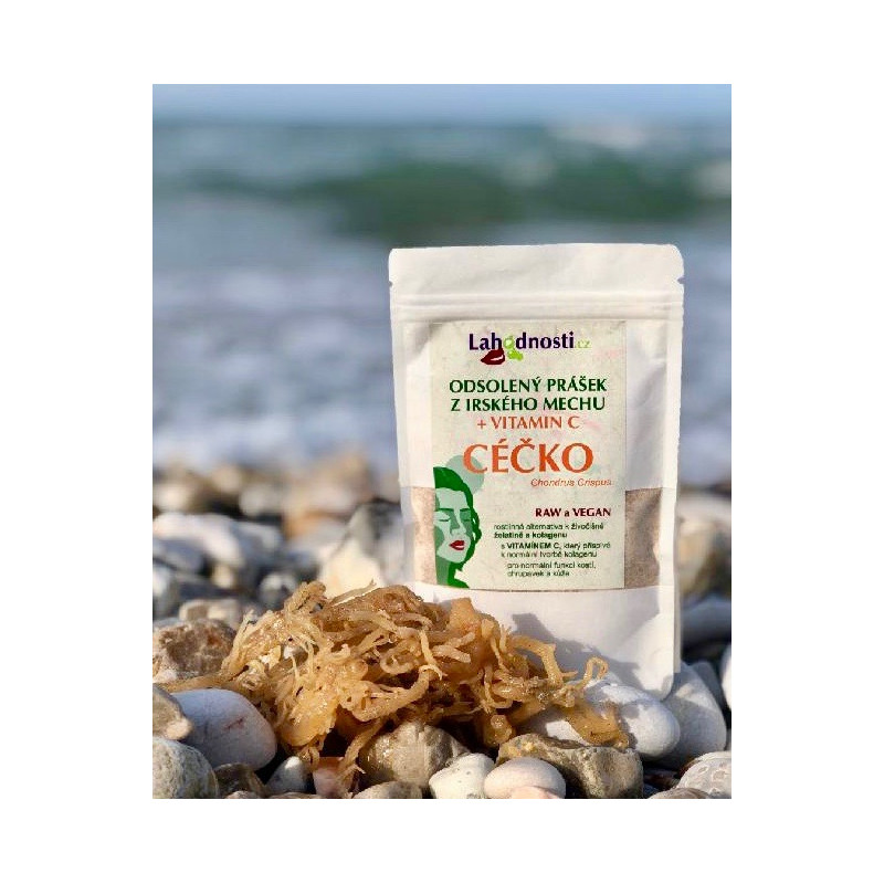 CÉČKO - ODSOLENÝ PRÁŠEK Z IRSKÉHO MECHU + VITAMÍN C, 70G