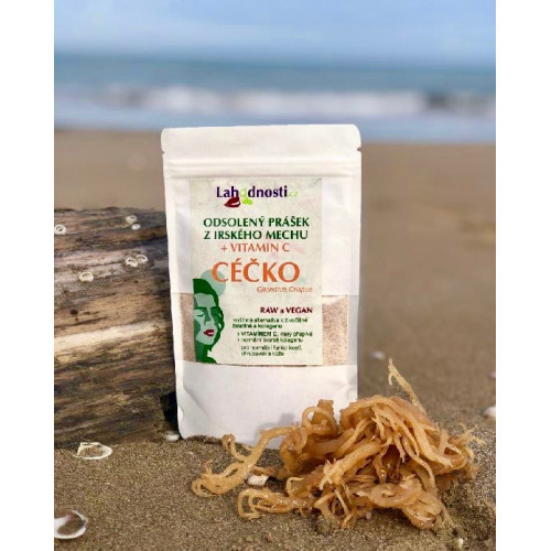 CÉČKO - ODSOLENÝ PRÁŠEK Z IRSKÉHO MECHU + VITAMÍN C, 320G