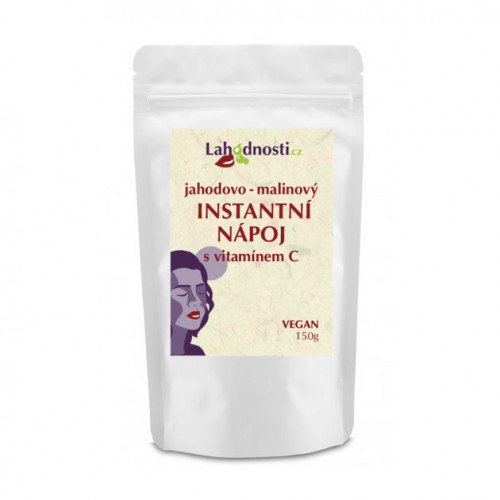 Jahodovo-malinový instantní nápoj s vitamínem C pro podporu imunity 150g (přírodní složení)