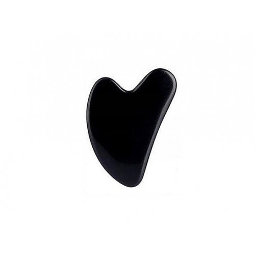 Masážní kámen na obličej GUA SHA černý nefrit 1 kus