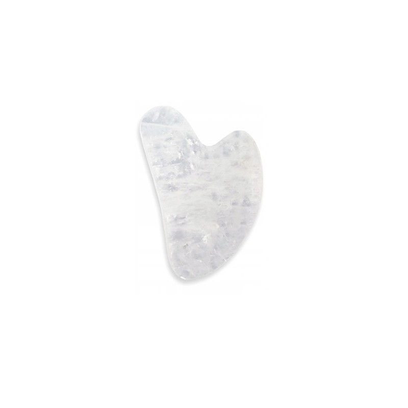 Masážní kámen na obličej GUA SHA růžový křemen 1 kus