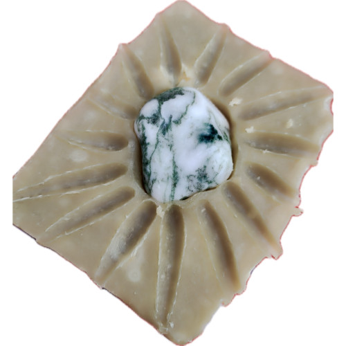 "Očista těla i duše"  - Mýdlo Irský mech 120g s drahým kamenem Růženín