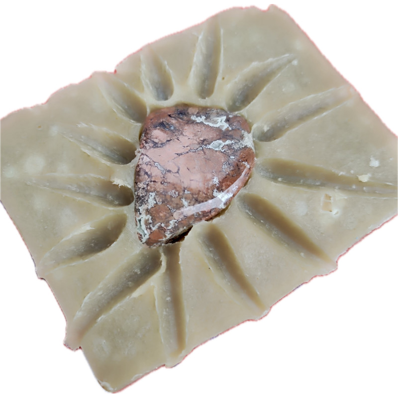 "Očista těla i duše"  - Mýdlo Irský mech 120g s drahým kamenem Růženín