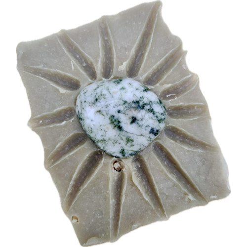 "Očista těla i duše"  - Mýdlo Irský mech 120g s drahým kamenem Růženín