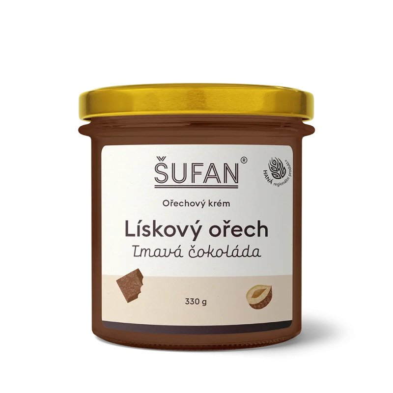 prostě lahodně: lískooříškový krém s tmavou čokoládou 330g VEGAN